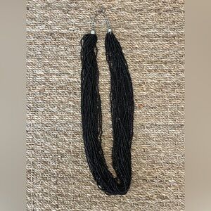 Multi-strand Black Beaded Necklace